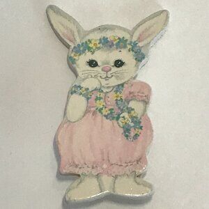Easter Bunny Girl Brooch